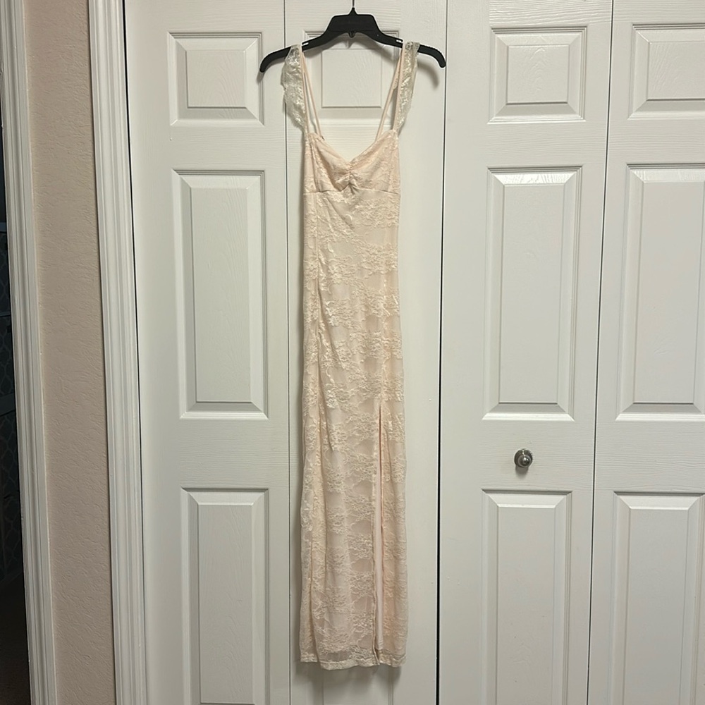 open back lace dress